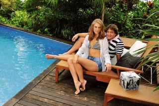 Lana Rodes com Sérgio Knust: cinco anos de amor