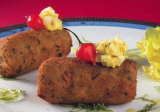Econômica: bolinho de batata-doce e ervas