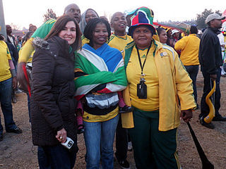 Fátima Bernardes no bairro de Soweto