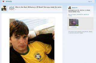 Ashton Kutcher torceu pelo Brasil até o fim