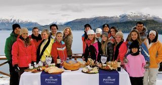 Tarde de queijos e vinhos aquece vips na Patagônia