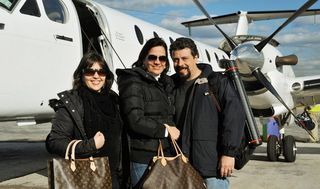 Josiane com o casal Cristiane e Flavio