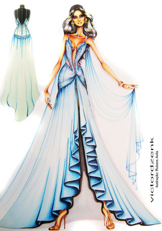 Kamilla: Miss Mundo com vestido de Dzenk