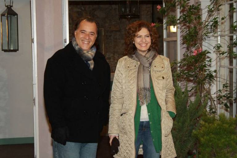 Tony e Patrícia gravam cenas de Passione