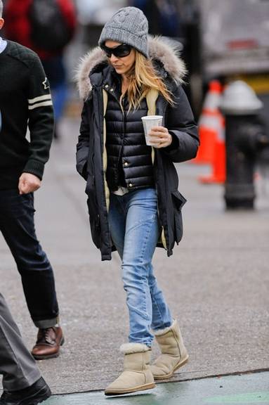 O estilo dos famosos no frio de NY