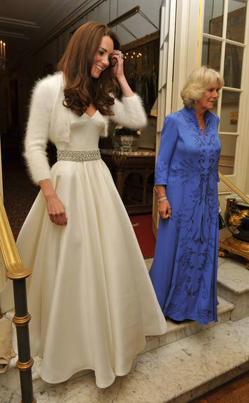 Vestido de Kate para recepção dos noivos