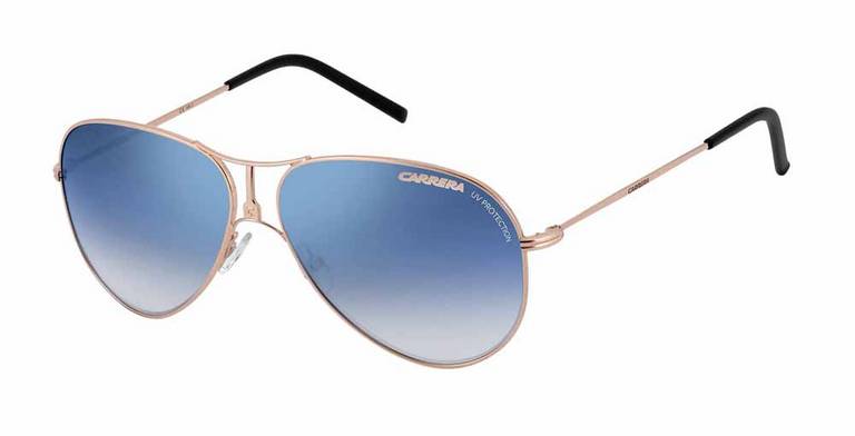 Aviador: Armação de metal e lentes espelhadas CARRERA 0800 701-2097 [safilo.com]