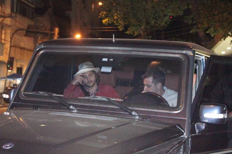 Huck e Ashton Kutcher jantam no Rio