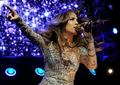Jennifer Lopez na calçada da fama