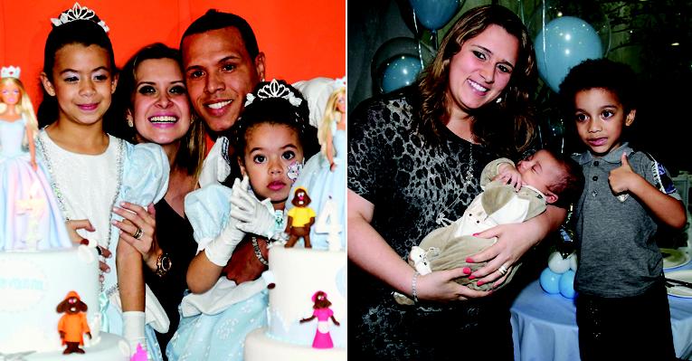 Luís Fabiano recebe família de Robinho