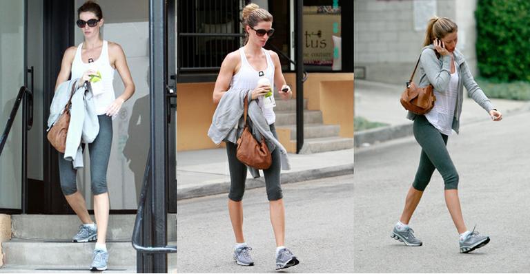 Gisele Bündchen em ótima forma, na Califórnia