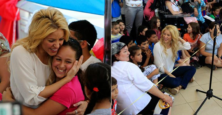 Shakira dança com crianças em Jerusalém