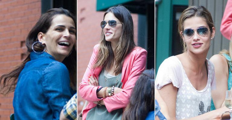 Alessandra Ambrosio e conterrâneas em Nova York