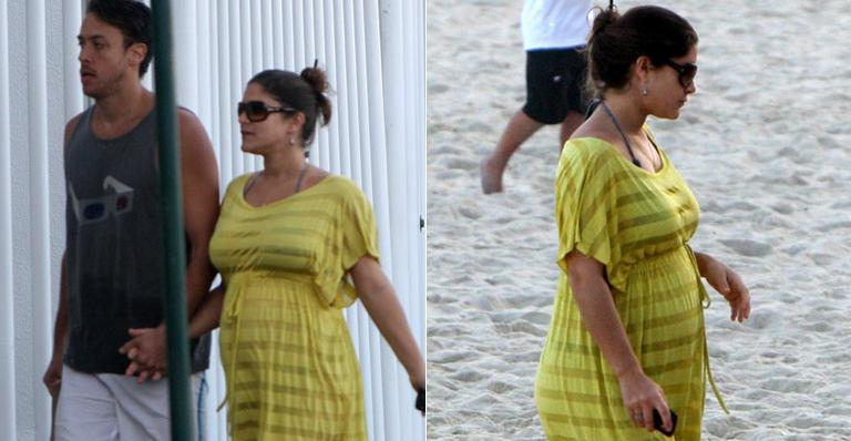Priscila Fantin: barrigão de 7 meses