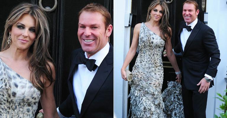 Elizabeth Hurley curte baile com novo amor