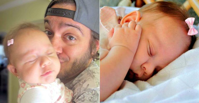 Max Porto festeja os 3 meses da filha