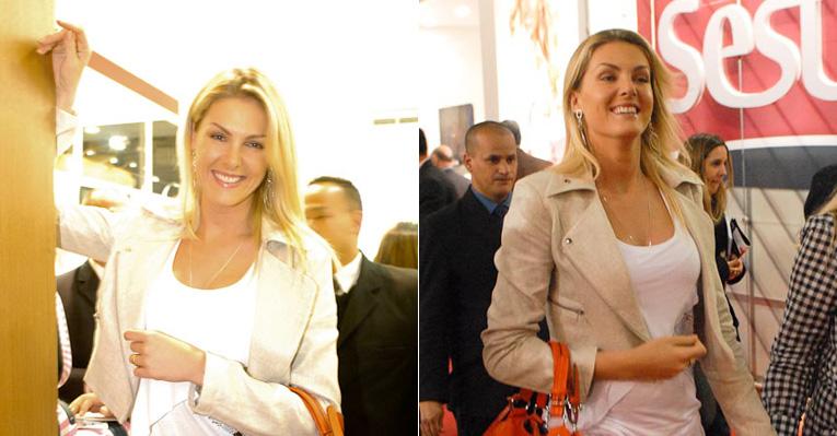 Ana Hickmann: simpatia em evento de moda