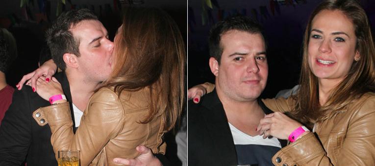 Thaís Pacholek nega romance, mas é flagrada aos beijos