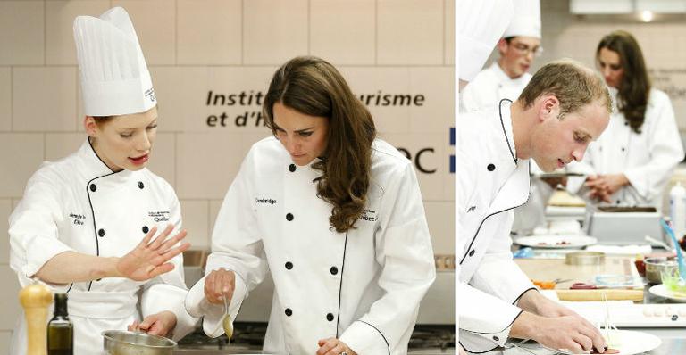 Kate e William cozinham no Canadá