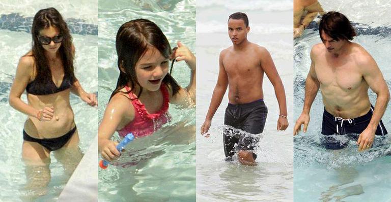 Tom Cruise faz festa na praia