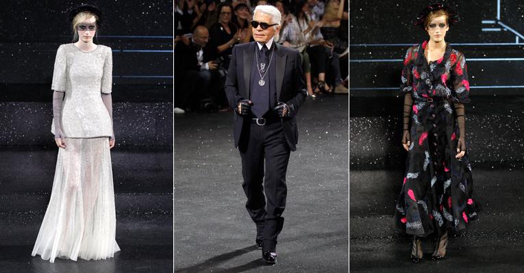 Lagerfeld desfila coleção em Paris