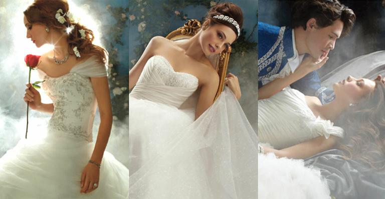 Vestidos de noiva das princesas da Disney