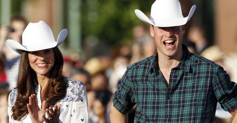 William e Kate usam chapéu de caubói