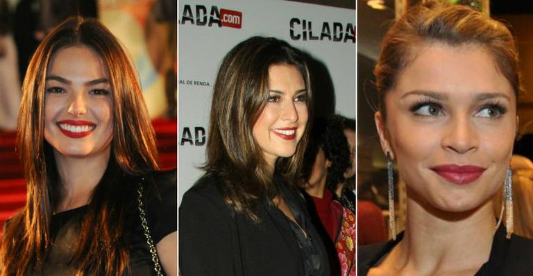 Ísis, Fernanda e Grazi de batom vermelho