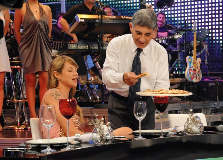 Fausto Silva festeja pizzaiolo