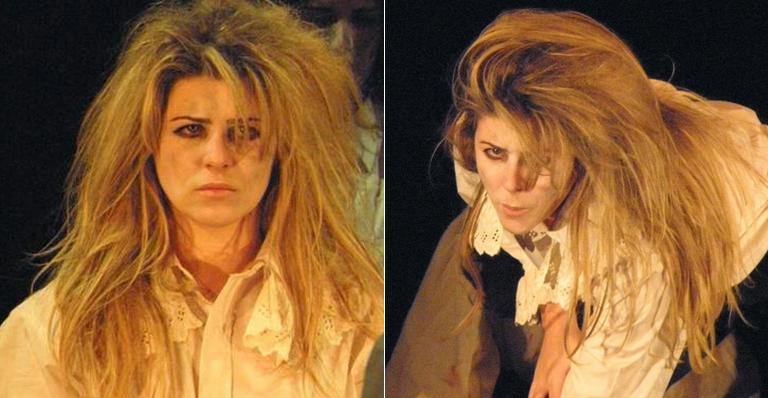 Íris interpreta Hamlet no teatro