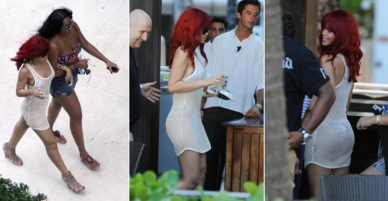 Rihanna se diverte com amigos nos EUA