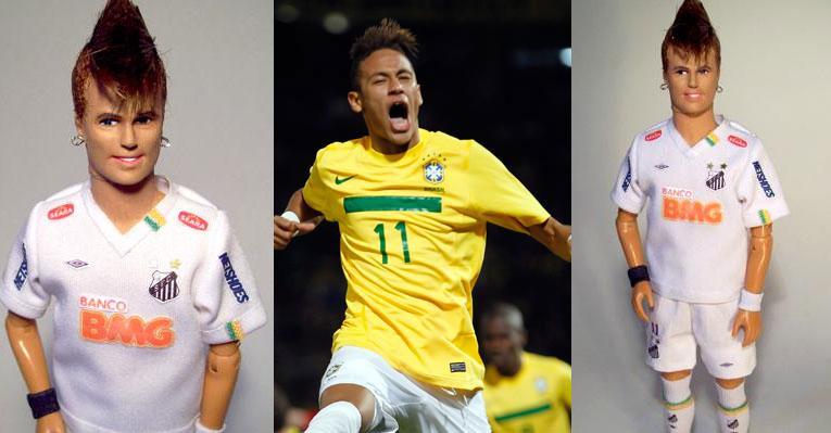 Após bom jogo, Neymar ganha boneco