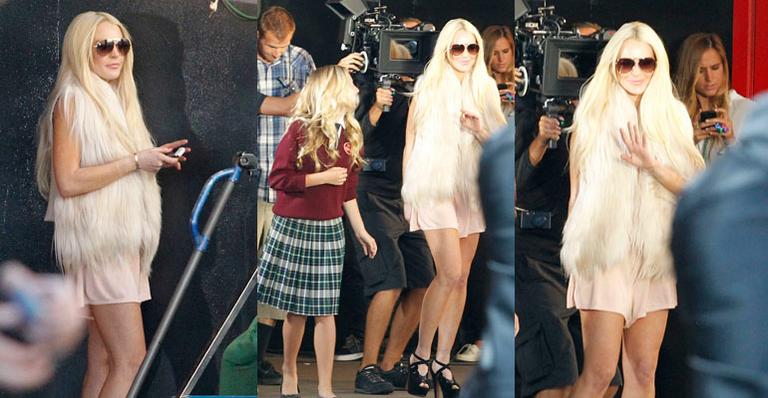 Volta ao trabalho: Lindsay grava clipe