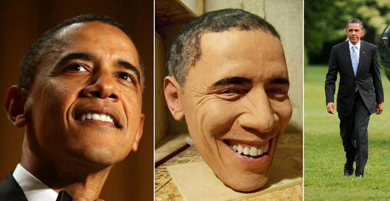 Obama tem rosto copiado em máscaras