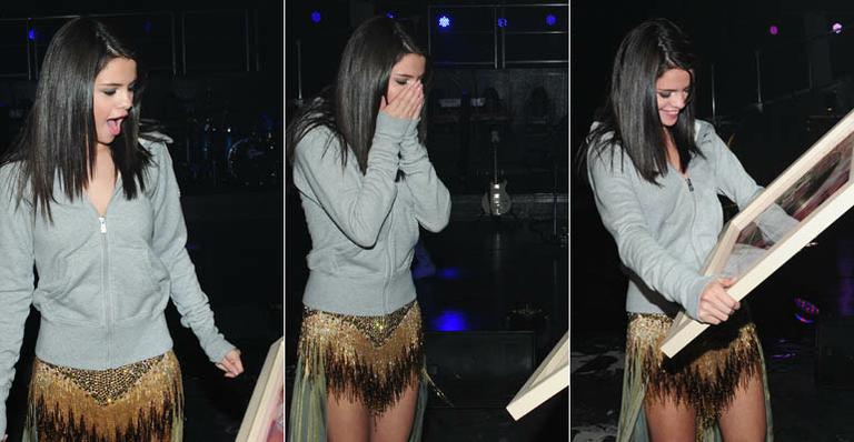 Selena: susto ao receber disco de ouro