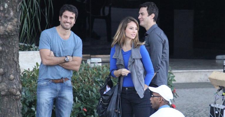 Paola, Eriberto e Gabriel gravam no Rio
