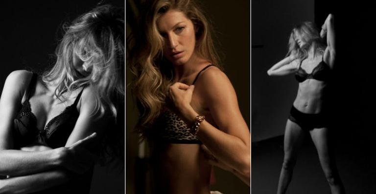 Gisele Bündchen posa sexy de lingerie