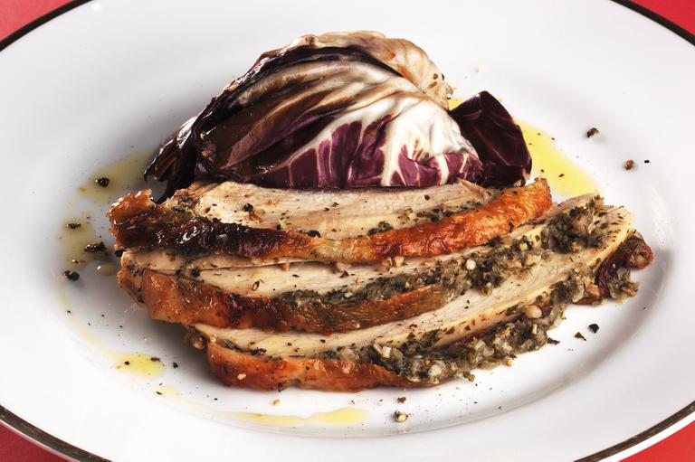 Cozinha Rápida: Assado, com radicchio grelhado