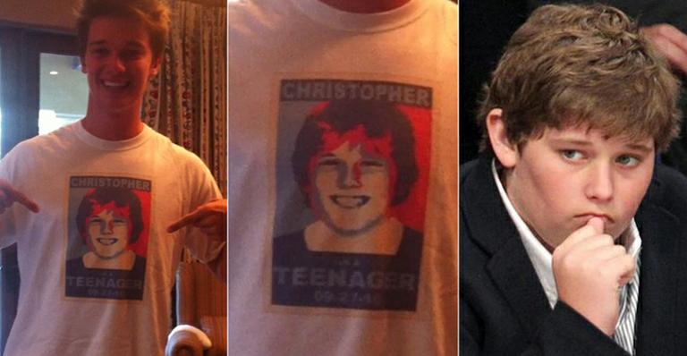 Filho de Schwarzenegger: apoio ao irmão