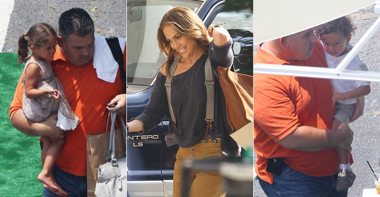Jennifer Lopez: visita dos filhos em set