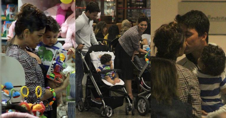 Juliana Paes passeia com a família