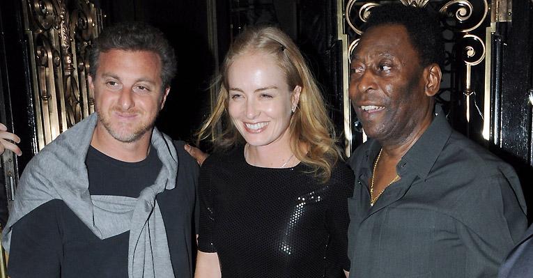 Huck, Angélica e Pelé: jantar em Londres