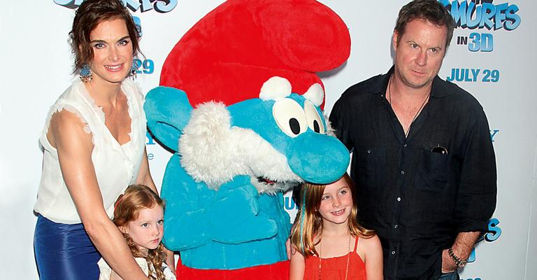 Brooke Shields e a bela família