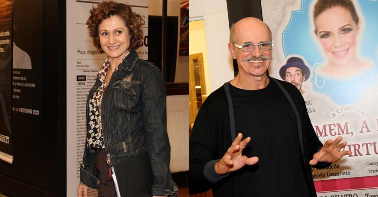 Zezé Polessa e Marcos Caruso vão ao teatro