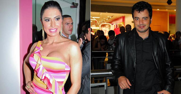 Gracyanne e Renner em inauguração de loja