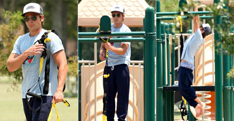 Tarde de exerícios de Zac Efron
