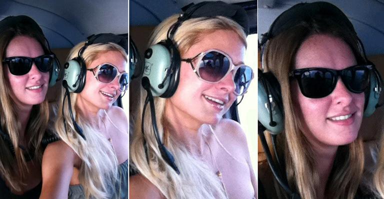 Paris Hilton: helicóptero com a irmã