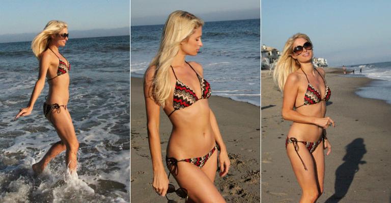 Paris Hilton exibe boa forma em biquíni