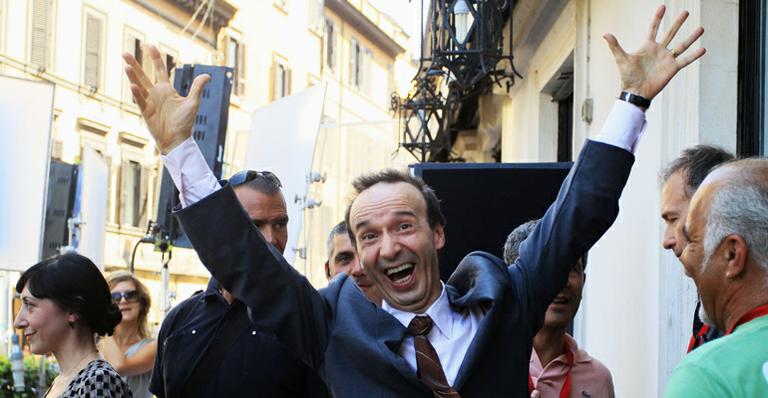 Roberto Benigni grava na Itália