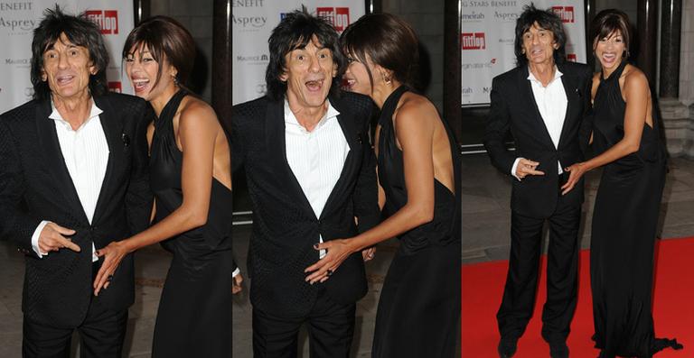 Ronnie Wood e sua bela Ana Araújo